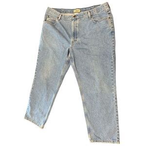 LL Bean Classic Fit Mens Light Wash Denim Jeans 44 x 29 Cotton |P1